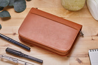 Aston Leather 10 Slot Pen Case - Tan