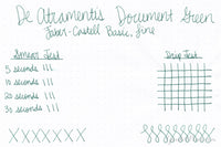 De Atramentis Document Ink Dark Green - Ink Sample