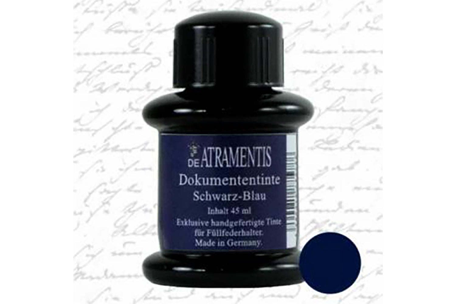 De Atramentis Document Ink Black Blue - 45ml Bottled Ink