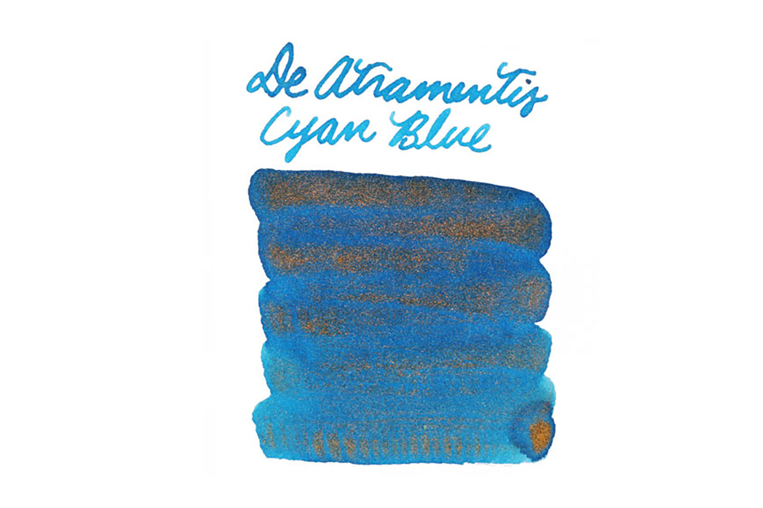 De Atramentis Pearlescent Cyan Blue-Copper fountain pen ink