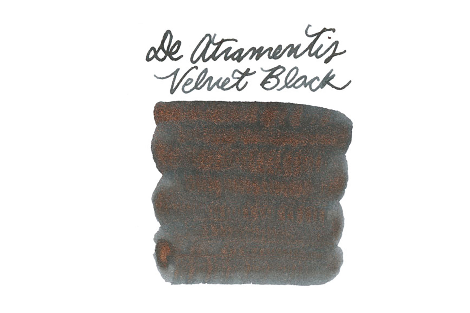 De Atramentis Pearlescent Velvet Black-Copper fountain pen ink