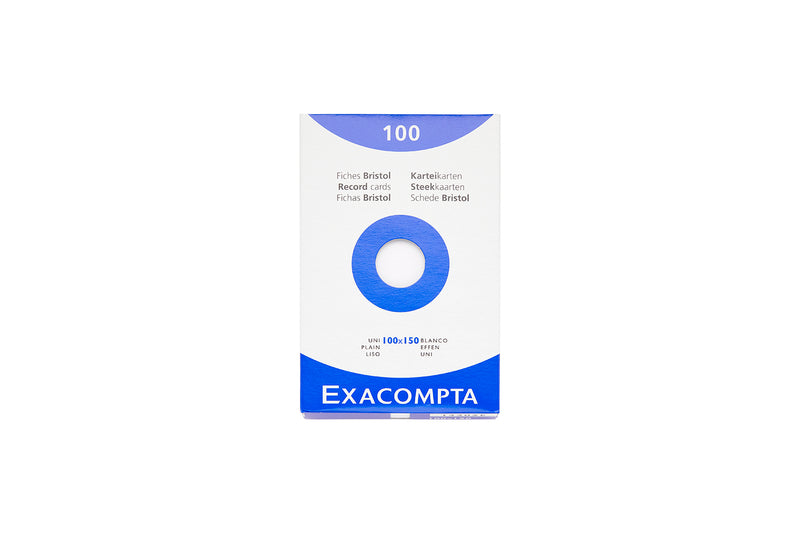 Exacompta White Index Cards (4 x 6) - Blank