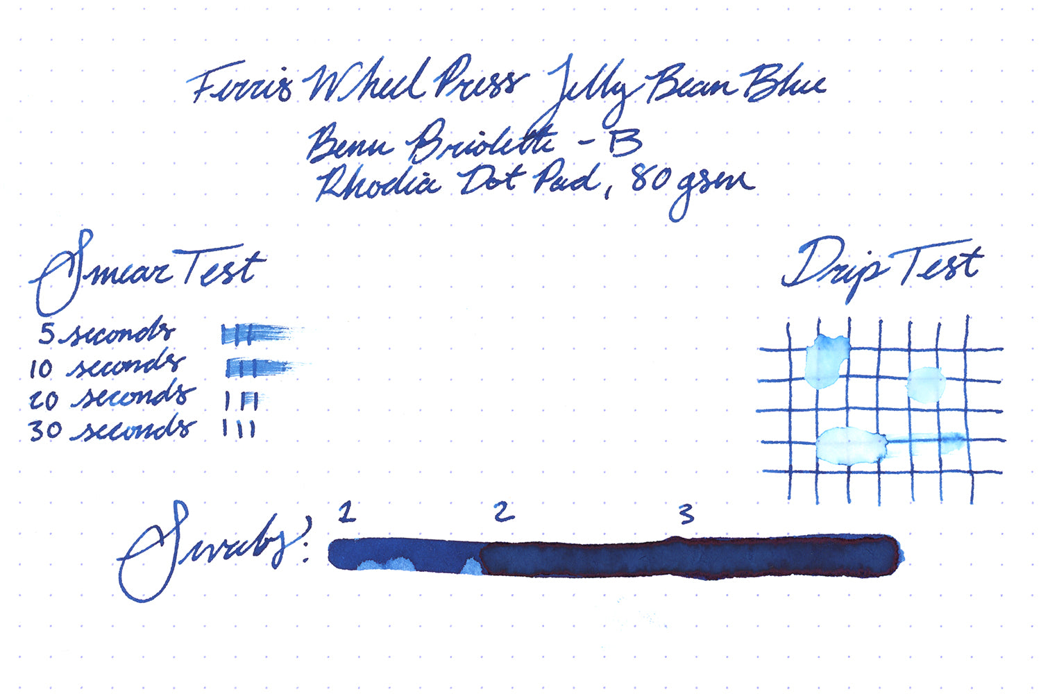 Ferris Wheel Press Jelly Bean Blue fountain pen ink