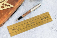 Galen Leather Brass Ruler