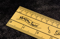 Galen Leather Brass Ruler