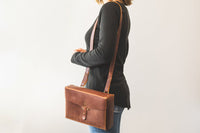 Galen Leather Writer's Medic Bag - Crazy Horse Tan