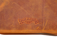 Galen Leather Zippered 40 Slot Pen Case - Crazy Horse Brown