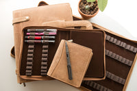 Girologio 12 Zippered Pen Case - Saddle