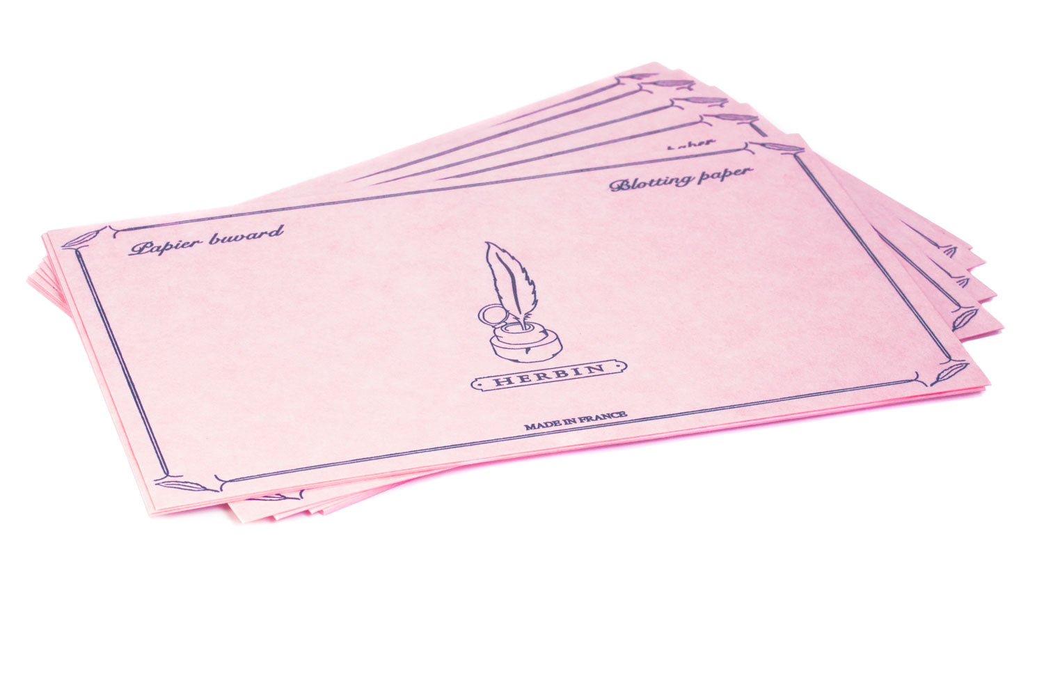 Herbin Ink Blotting Paper - Full Sheets, Pink