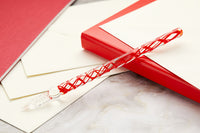 Jacques Herbin Straight Glass Dip Pen - Rouge Caroubier