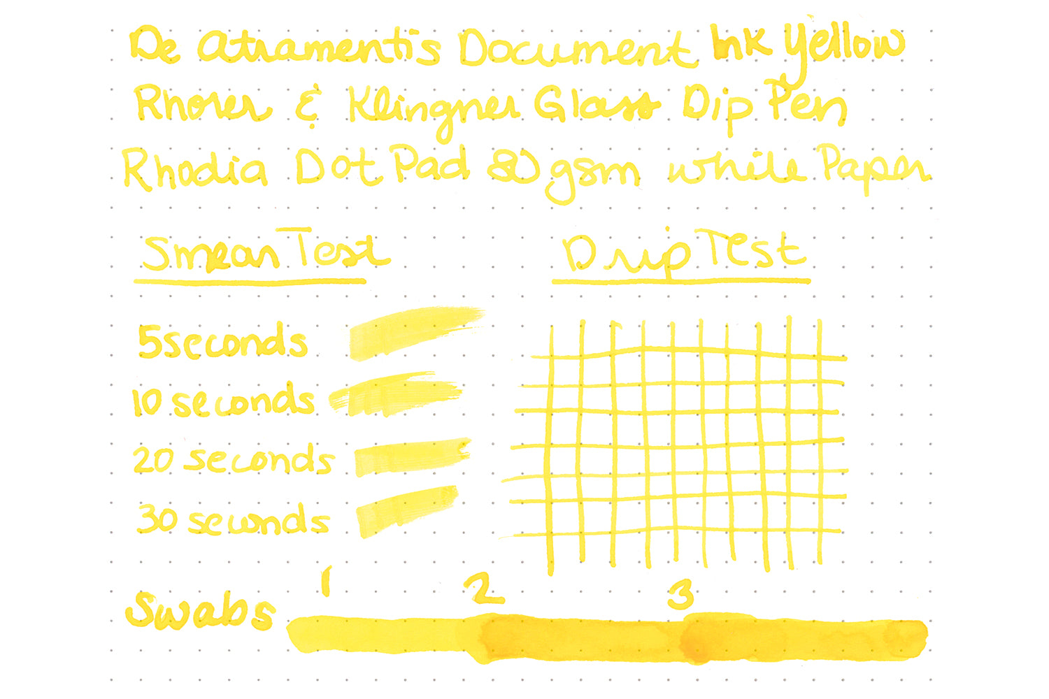 De Atramentis Document Ink Yellow fountain pen ink