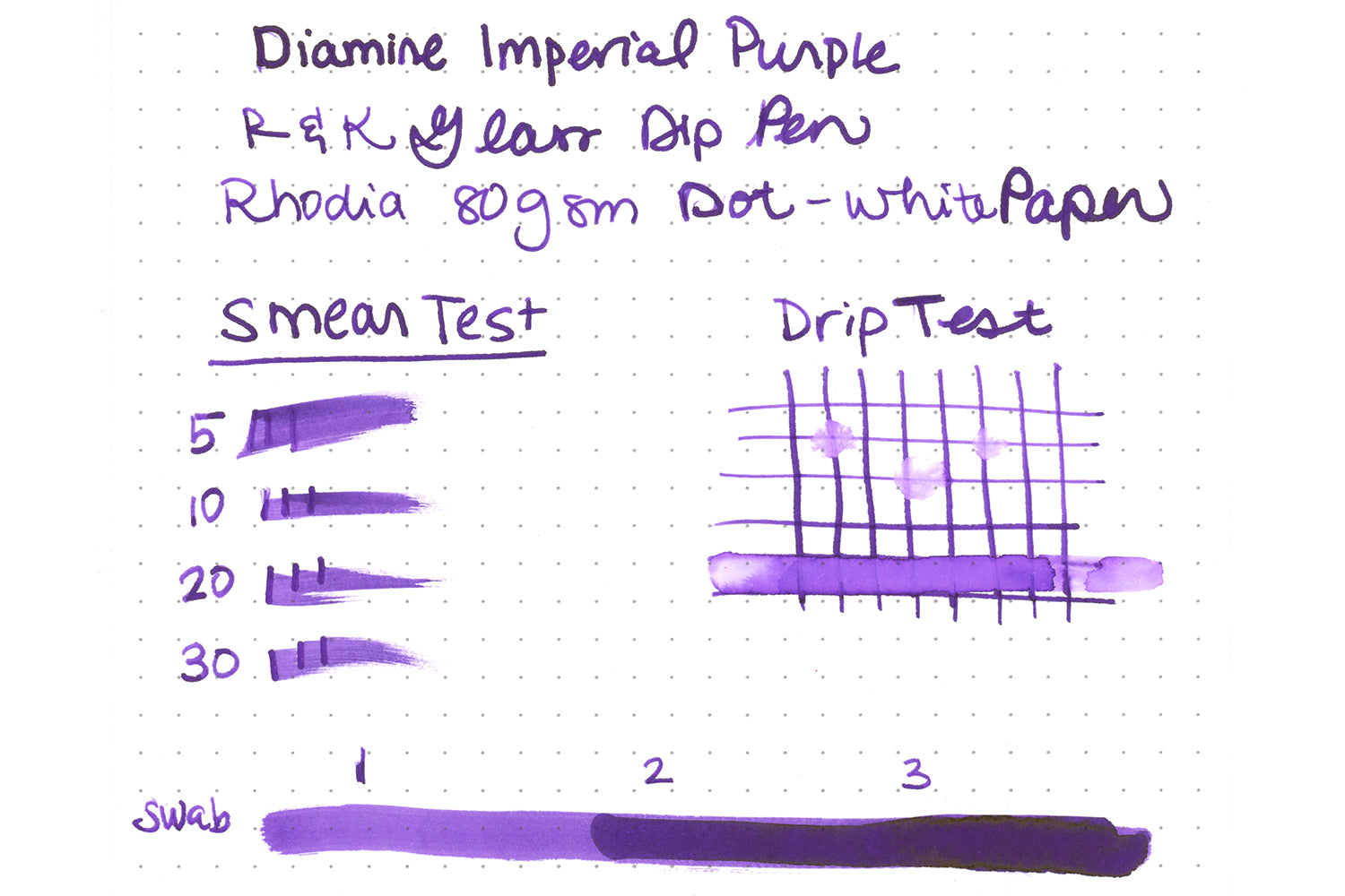 Diamine Imperial Purple Writing Sample