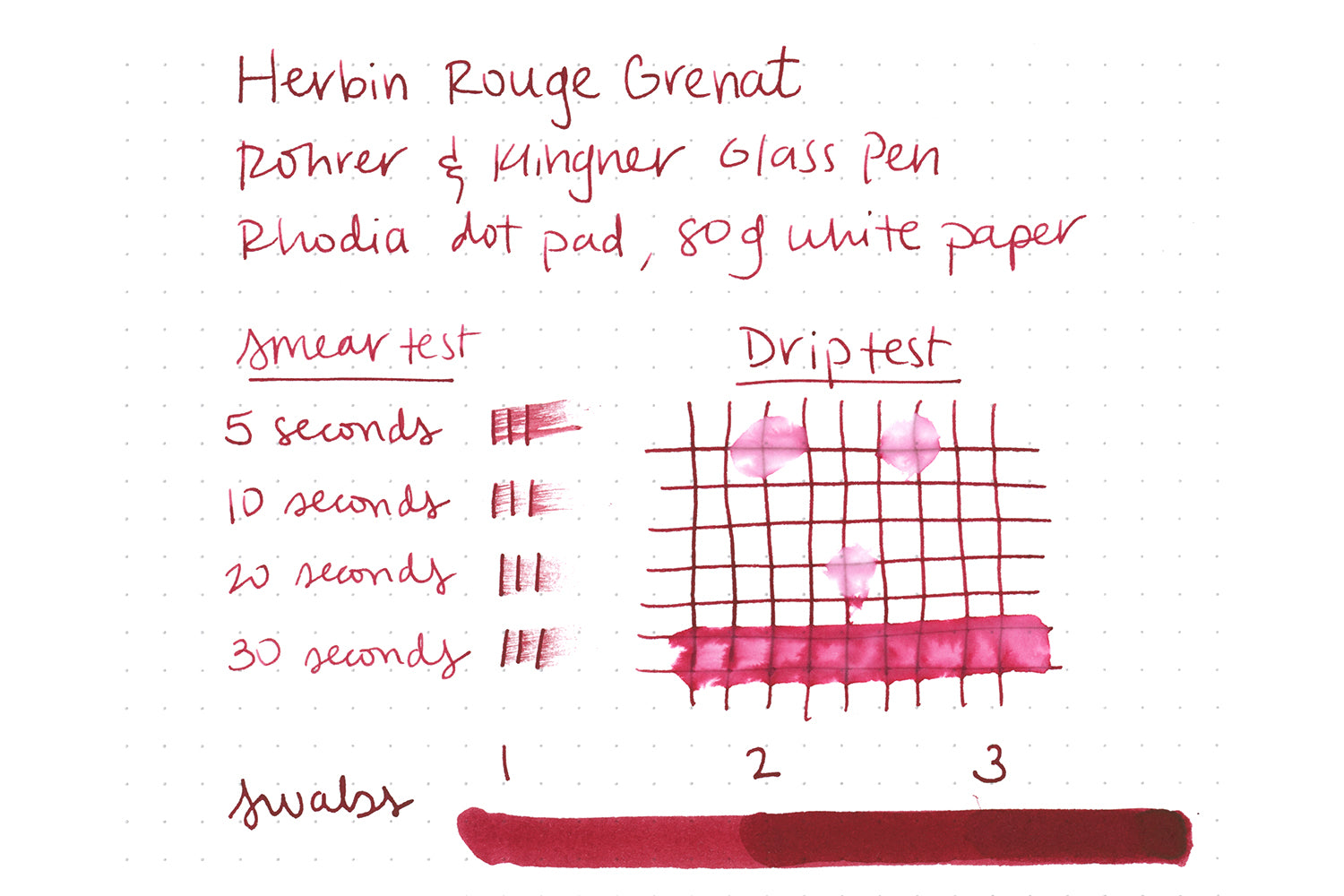 Herbin Rouge Grenat fountain pen ink