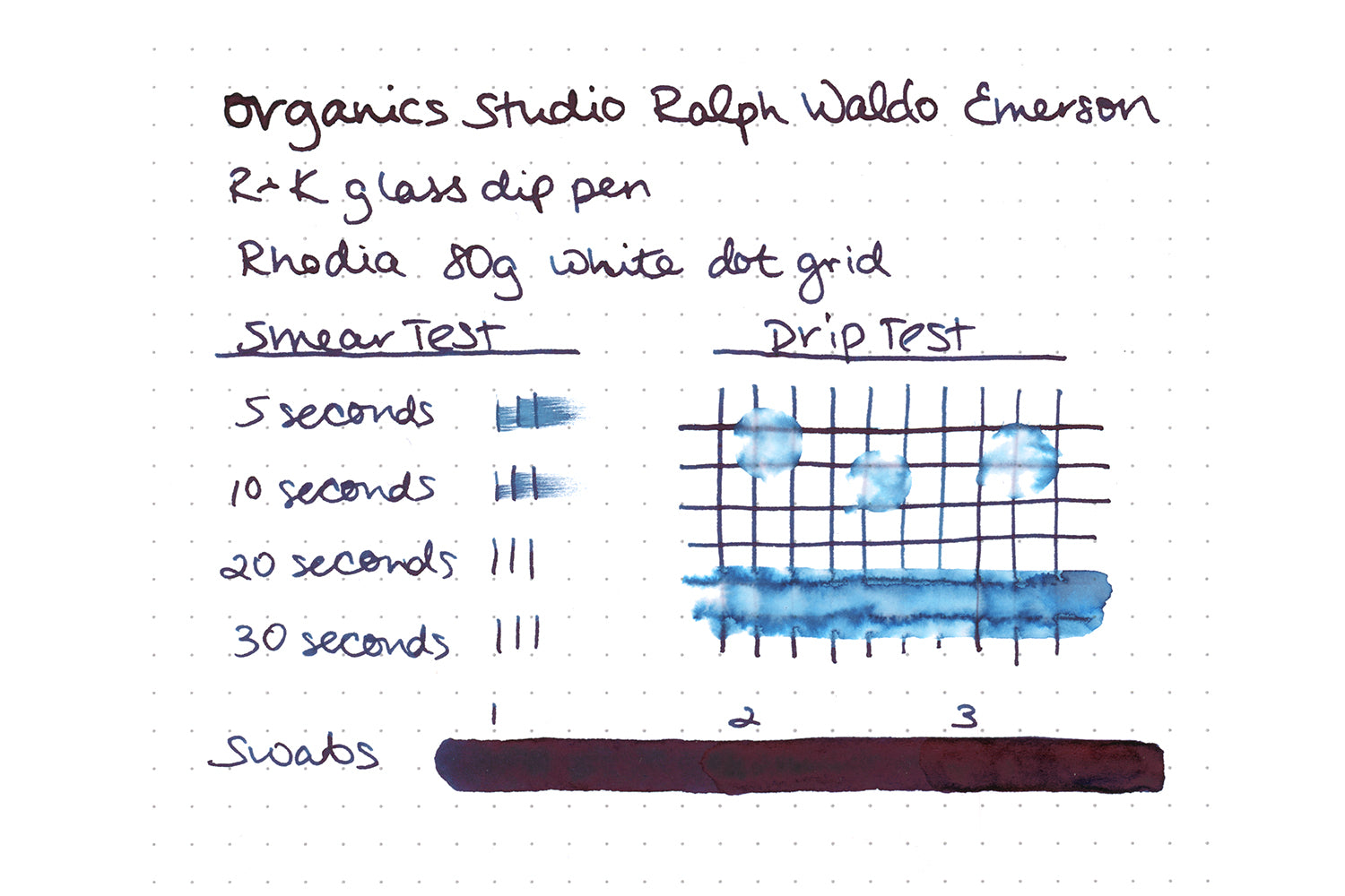 Organics Studio Ralph Waldo Emerson Twilight Blue fountain pen ink