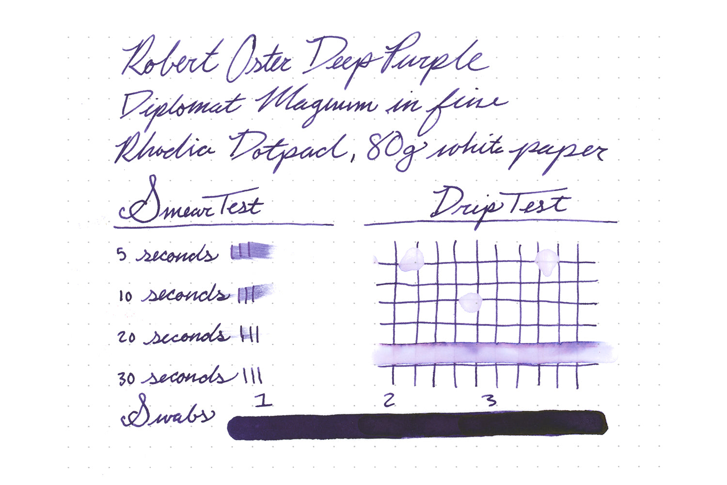 Robert Oster Deep Purple fountain pen ink