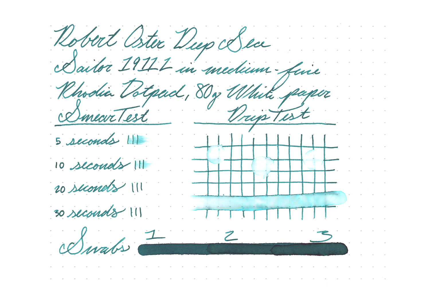 Robert Oster Deep Sea fountain pen ink