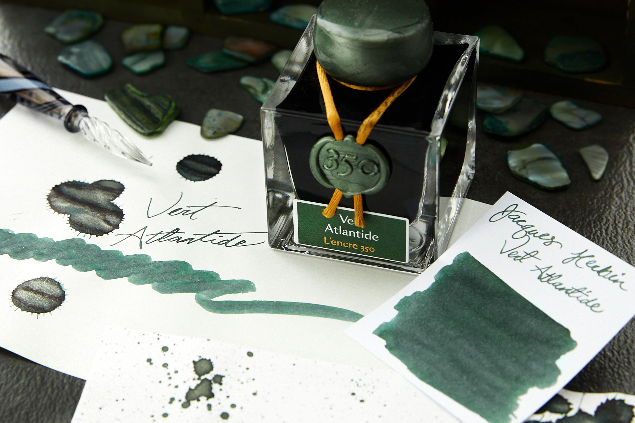 Jacques Herbin 350 Vert Atlantide fountain pen ink