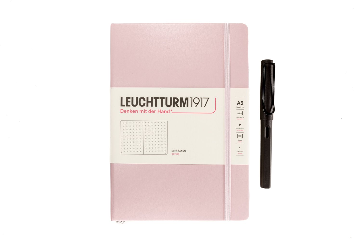 Leuchtturm1917 Medium A5 Notebook - Powder, Dot Grid