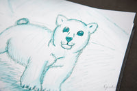 Noodler's Blue Nose Bear - Ink Sample