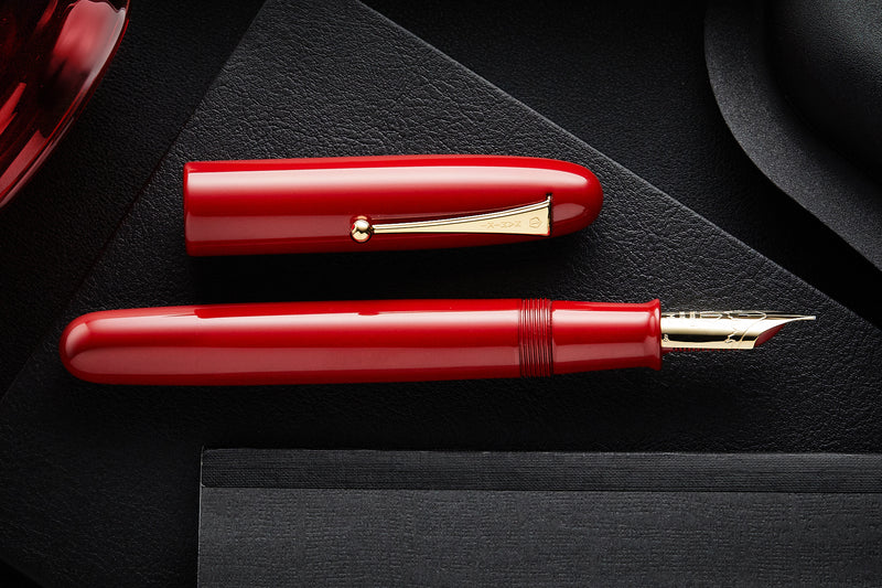 Namiki Emperor Urushi Fountain Pen - Vermillion