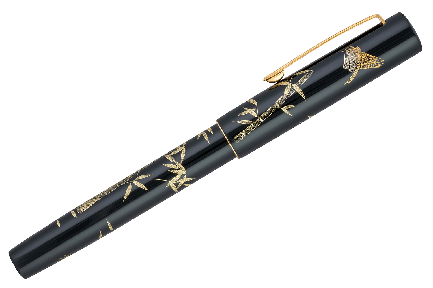 Namiki Chinkin Fountain Pen - Bamboo and Sparrow