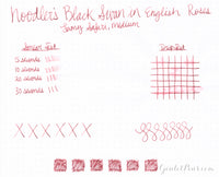 Noodler's Black Swan in English Roses - Ink Sample