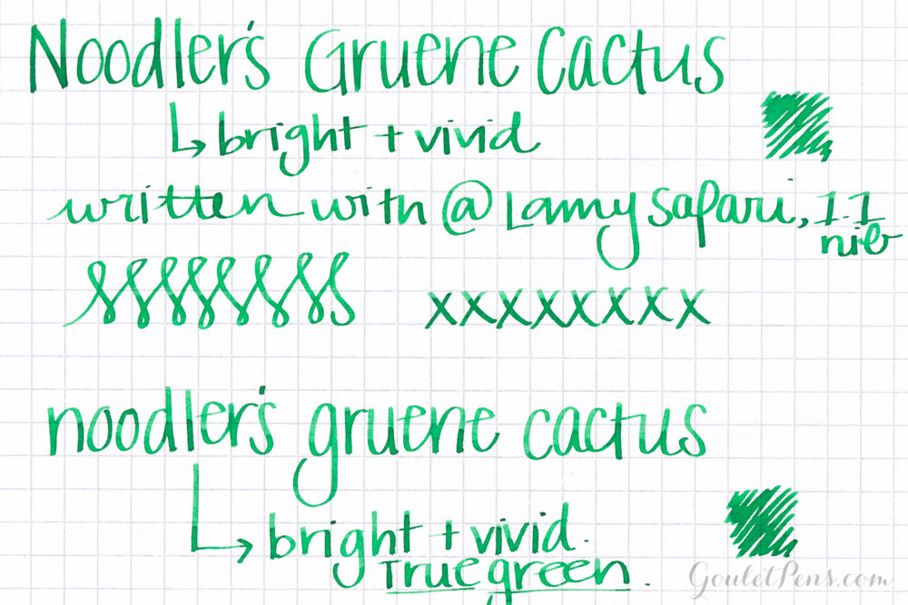 Noodler's Gruene Cactus fountain pen ink