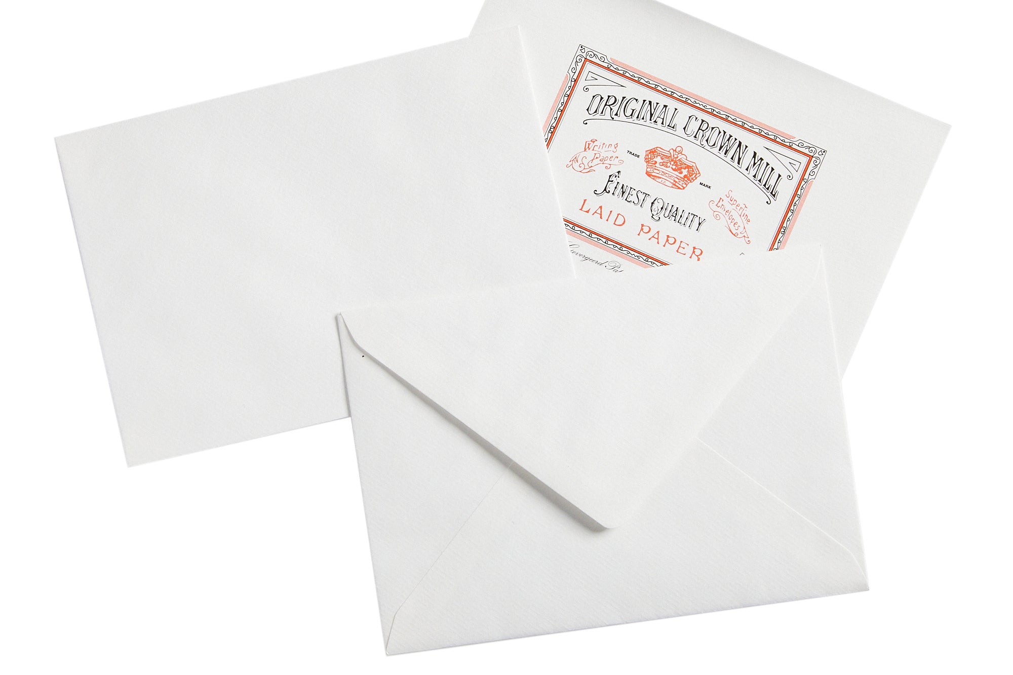 Original Crown Mill Classic Laid Small Envelopes - White