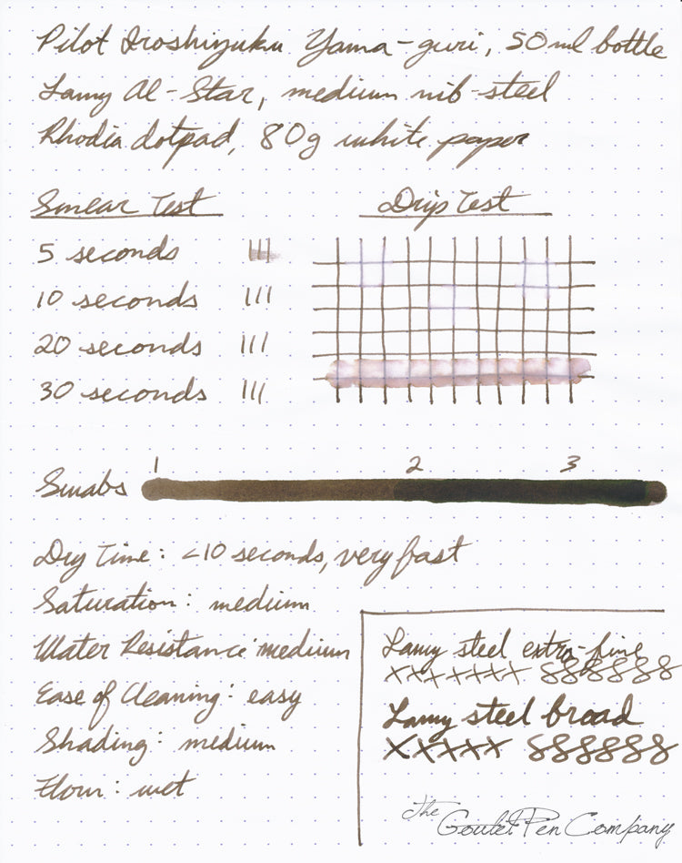 Pilot Iroshizuku Yama-guri fountain pen ink