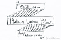 Platinum Carbon Black - Ink Sample