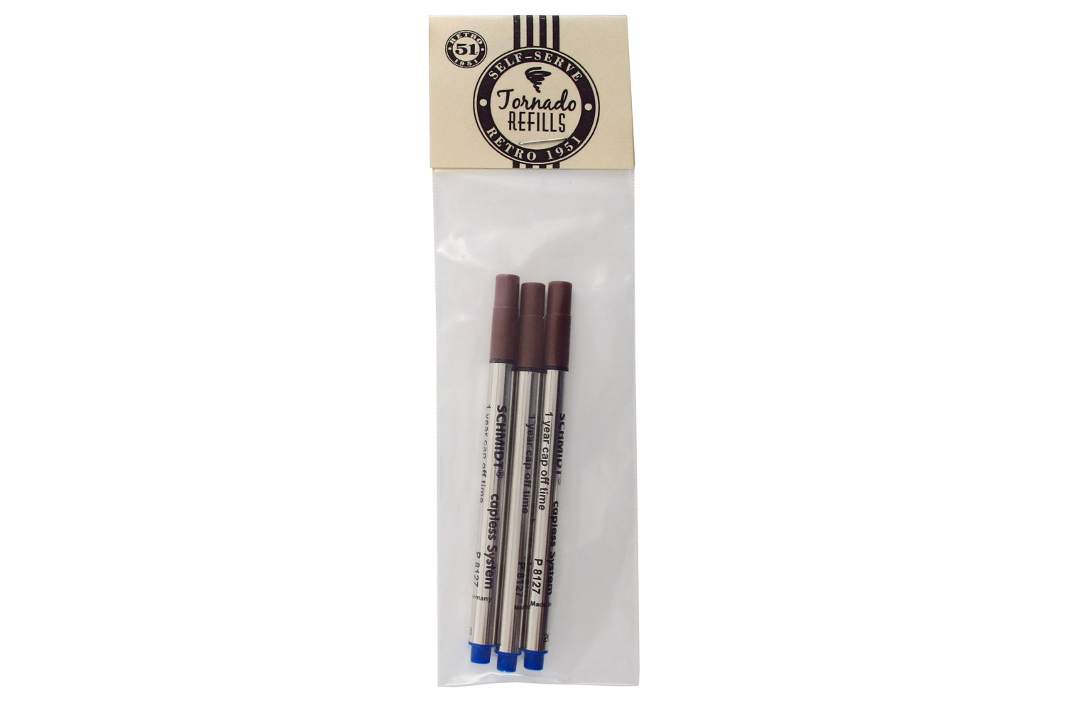 Retro 51 Rollerball Refills - Blue, 3 Pack