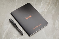 Rhodia Classic Side Staplebound A5 Notebook - Black, Dot Grid