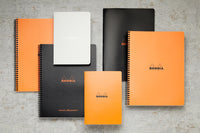 Rhodia Classic Side Staplebound A5 Notebook - Black, Dot Grid