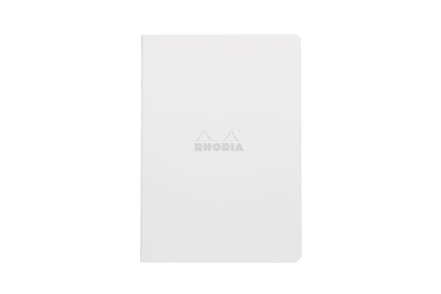 Rhodia Classic Side Staplebound A5 Notebook - Ice White, Lined