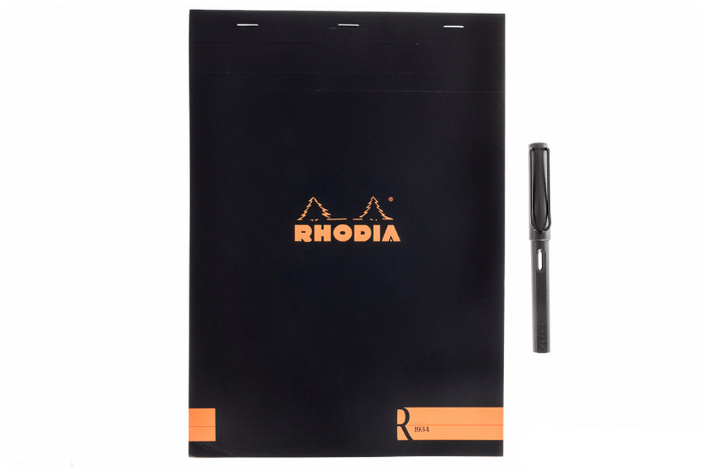 Rhodia No. 18 Premium A4 Notepad - Black, Lined