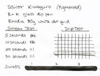 Sailor Kiwaguro Pigmented Black - Ink Sample