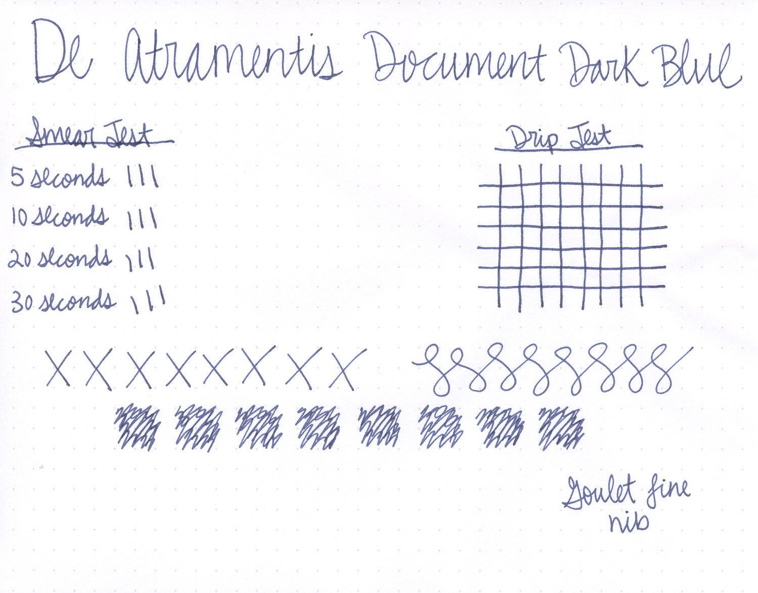 De Atramentis Document Ink - Dark Blue fountain pen ink