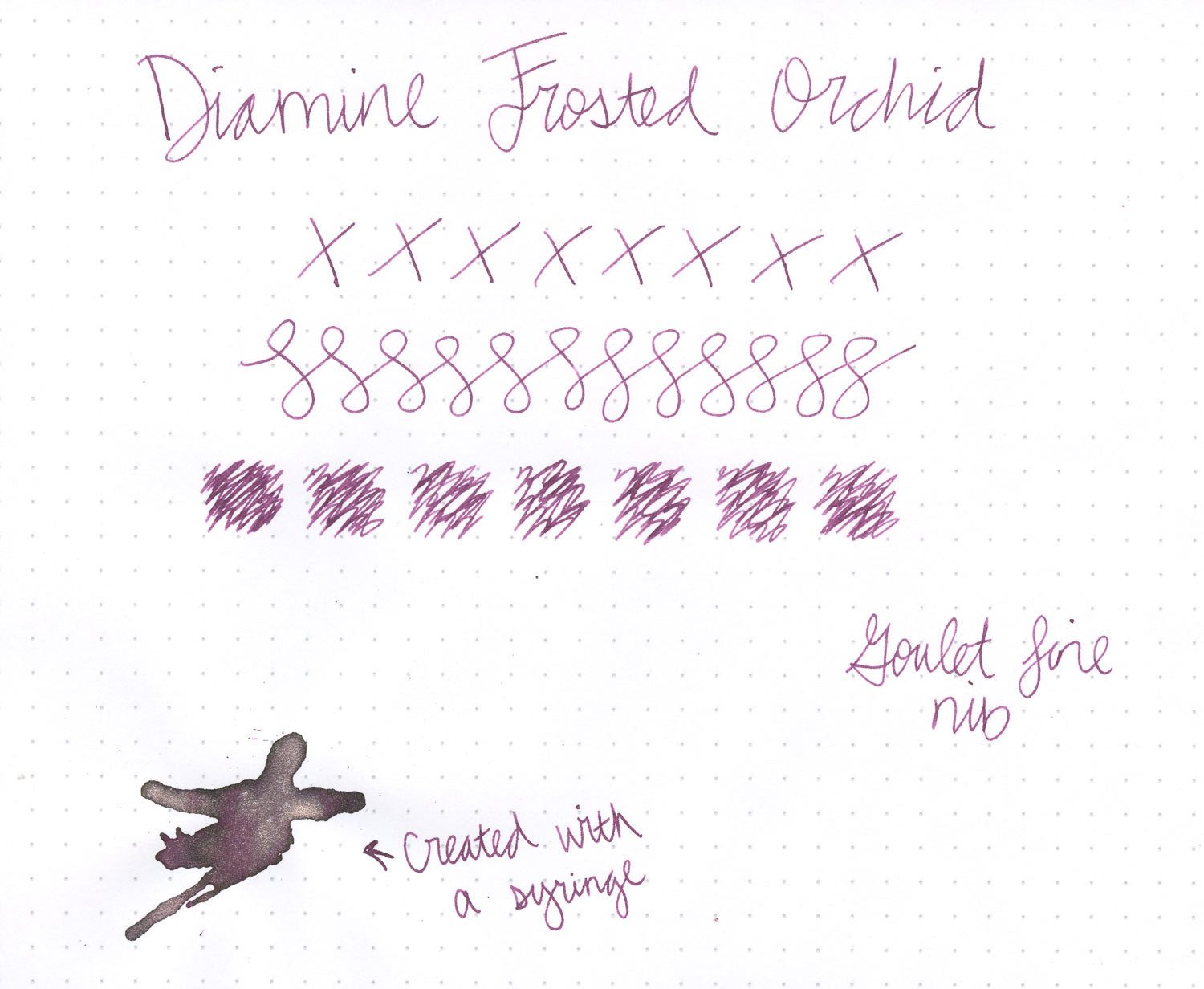 Diamine Frosted Orchid fountain pen ink