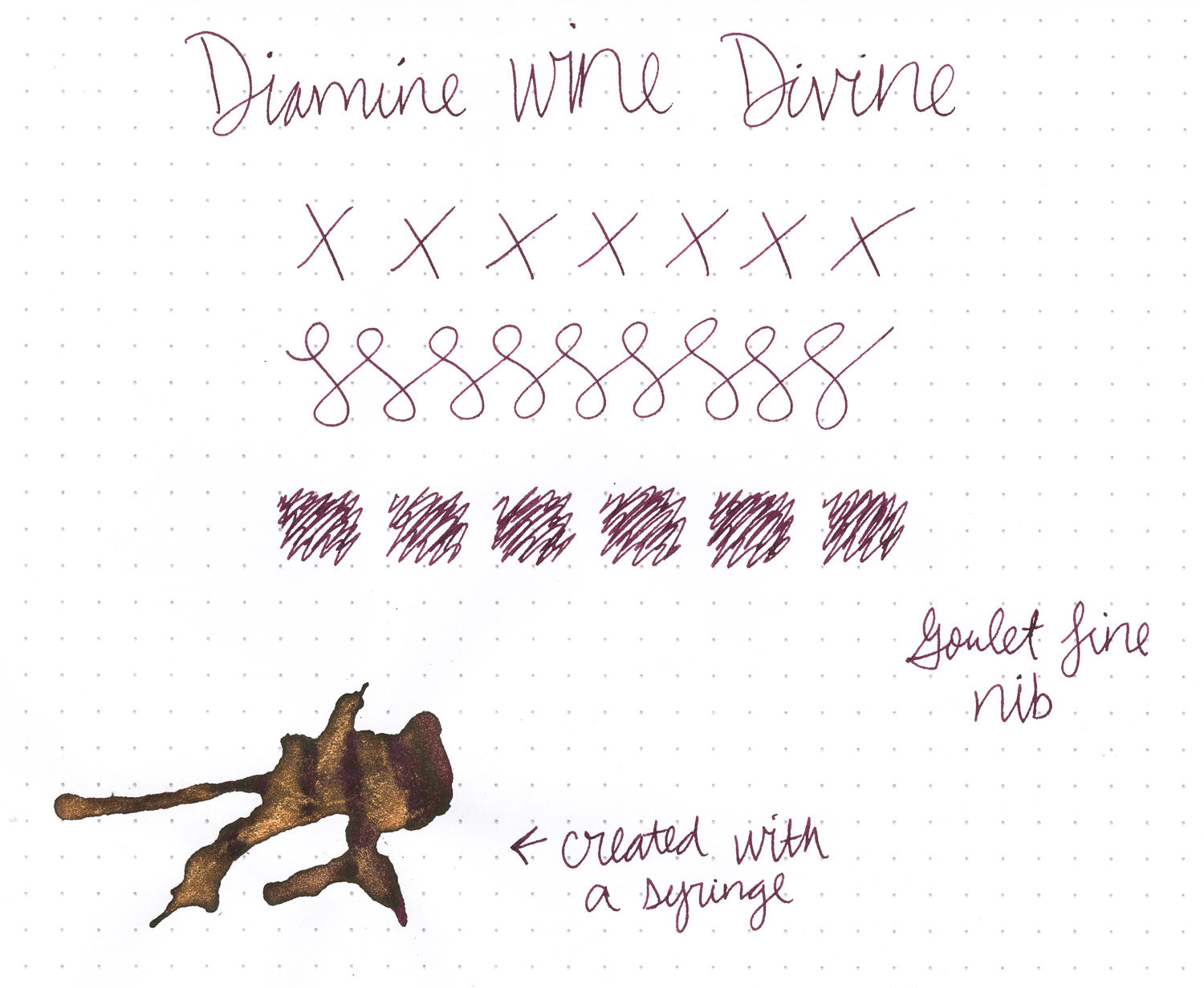 Diamine Wine Divine fountain pen ink