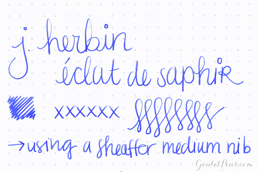 Herbin Eclat de Saphir fountain pen ink