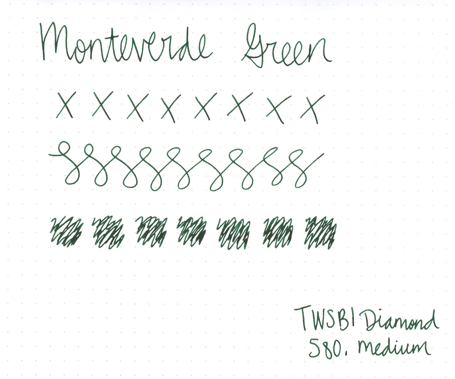 Monteverde Green fountain pen ink