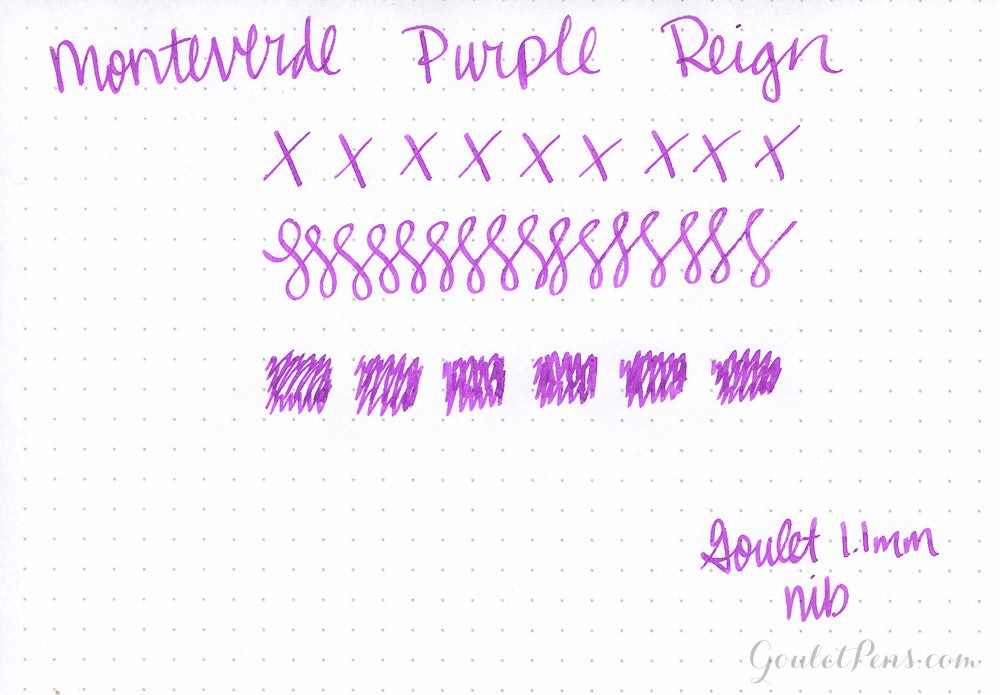 Monteverde Purple Reign fountain pen ink