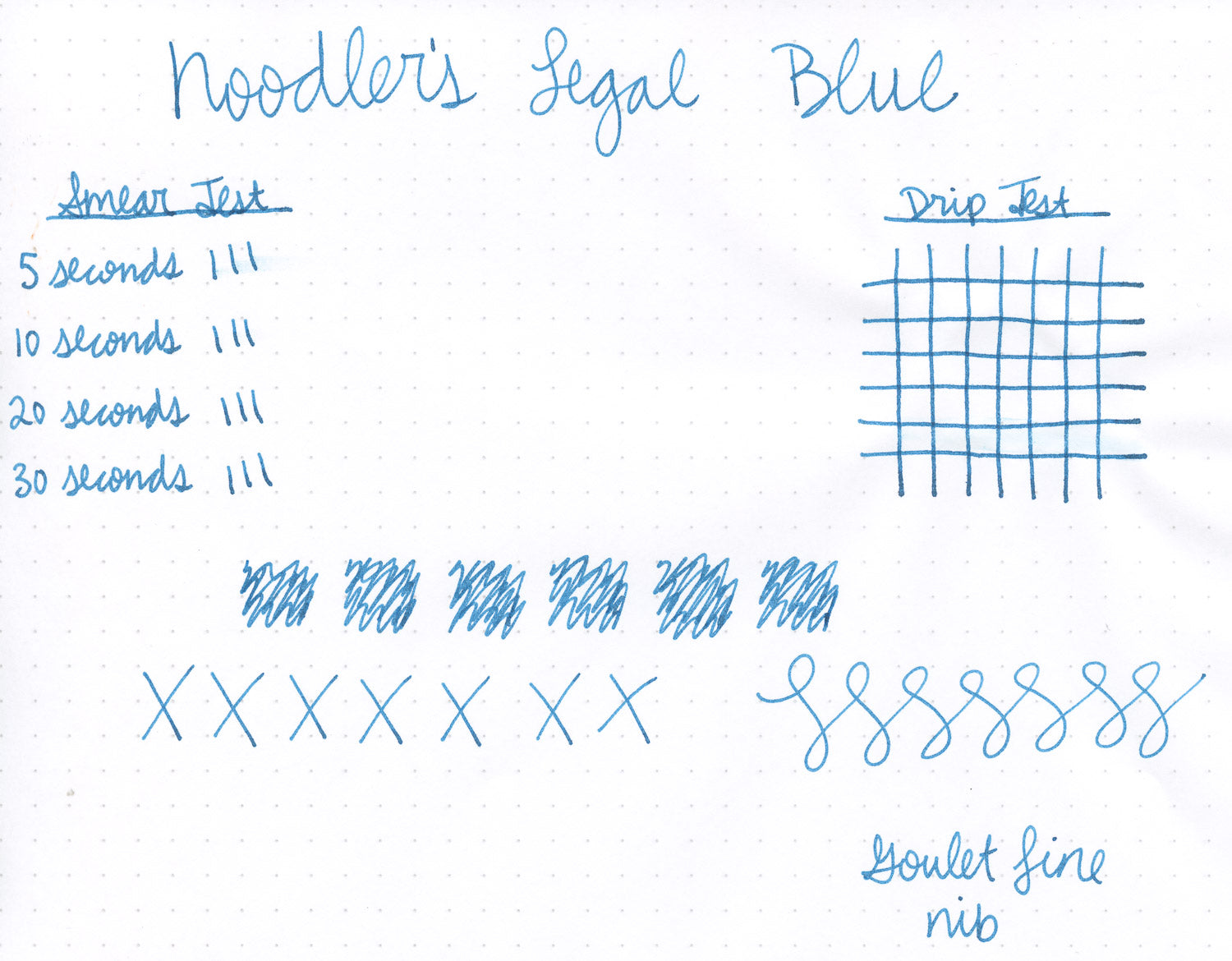 Noodler's Legal Blue fountain pen ink