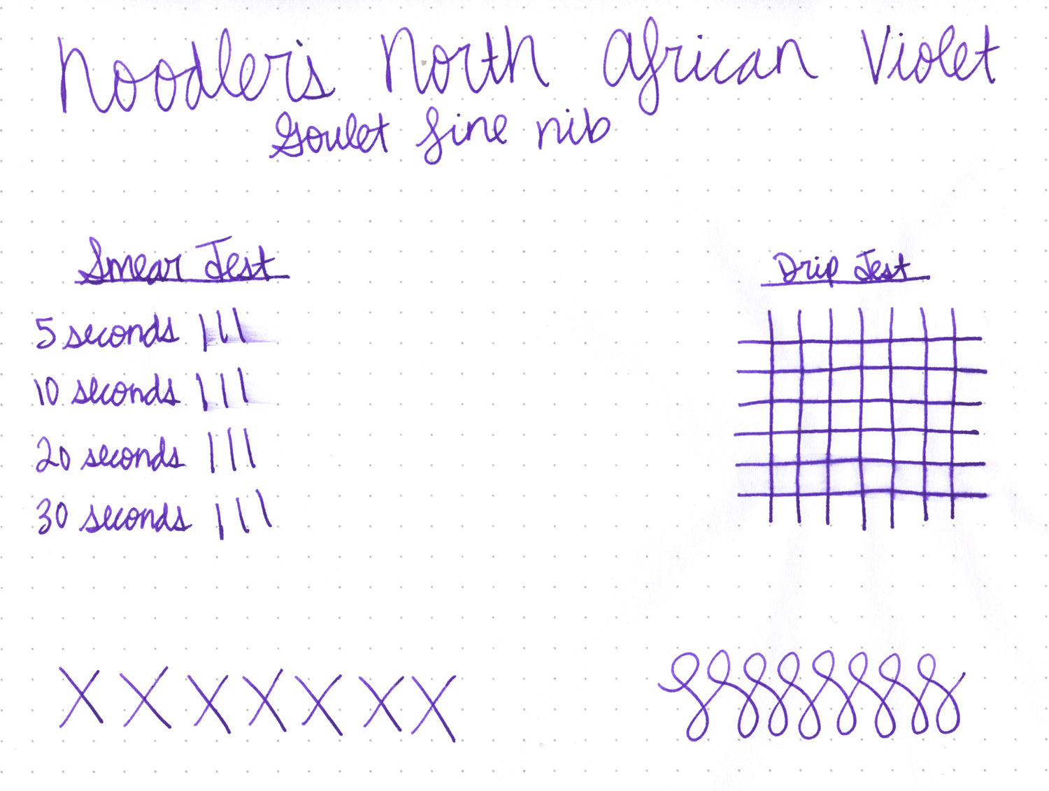 Noodler's North African Violet fountain pen ink