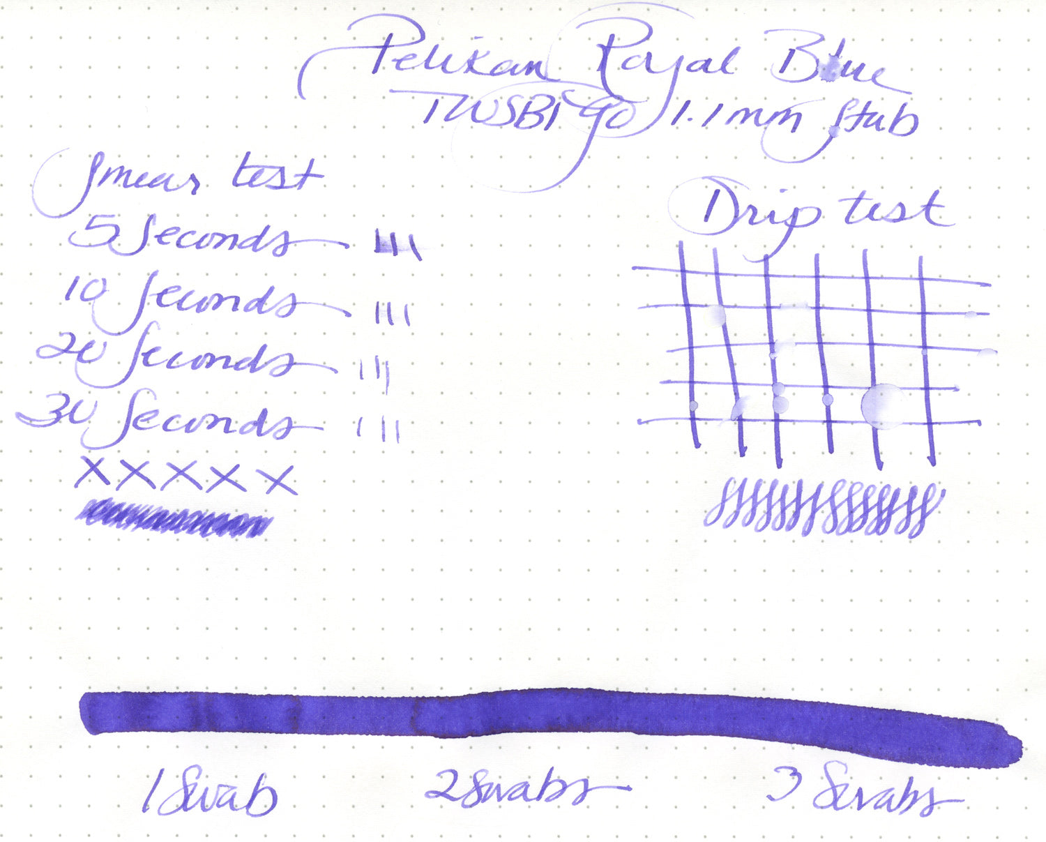 Pelikan Royal Blue fountain pen ink