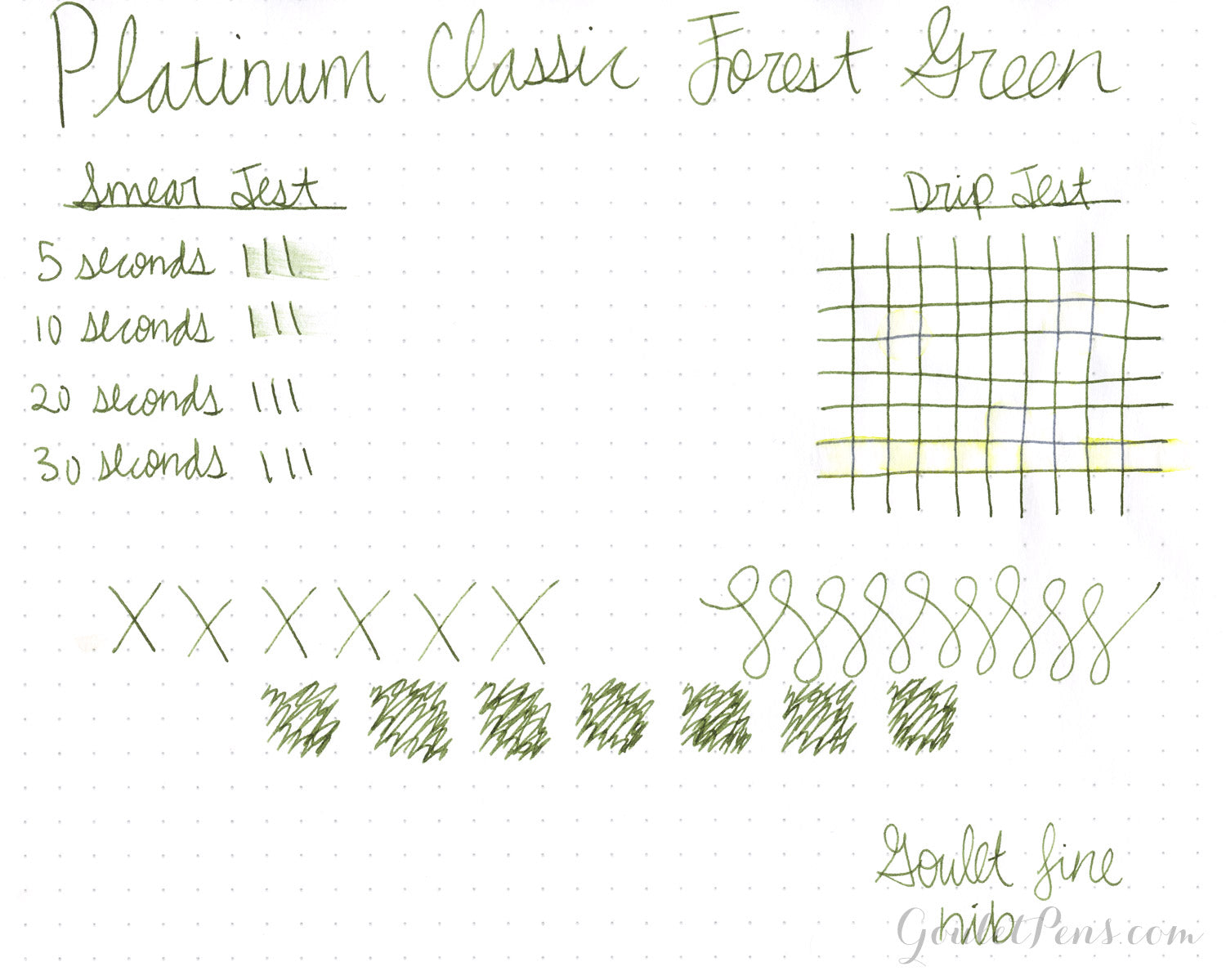 Platinum Classic Forest Black fountain pen ink