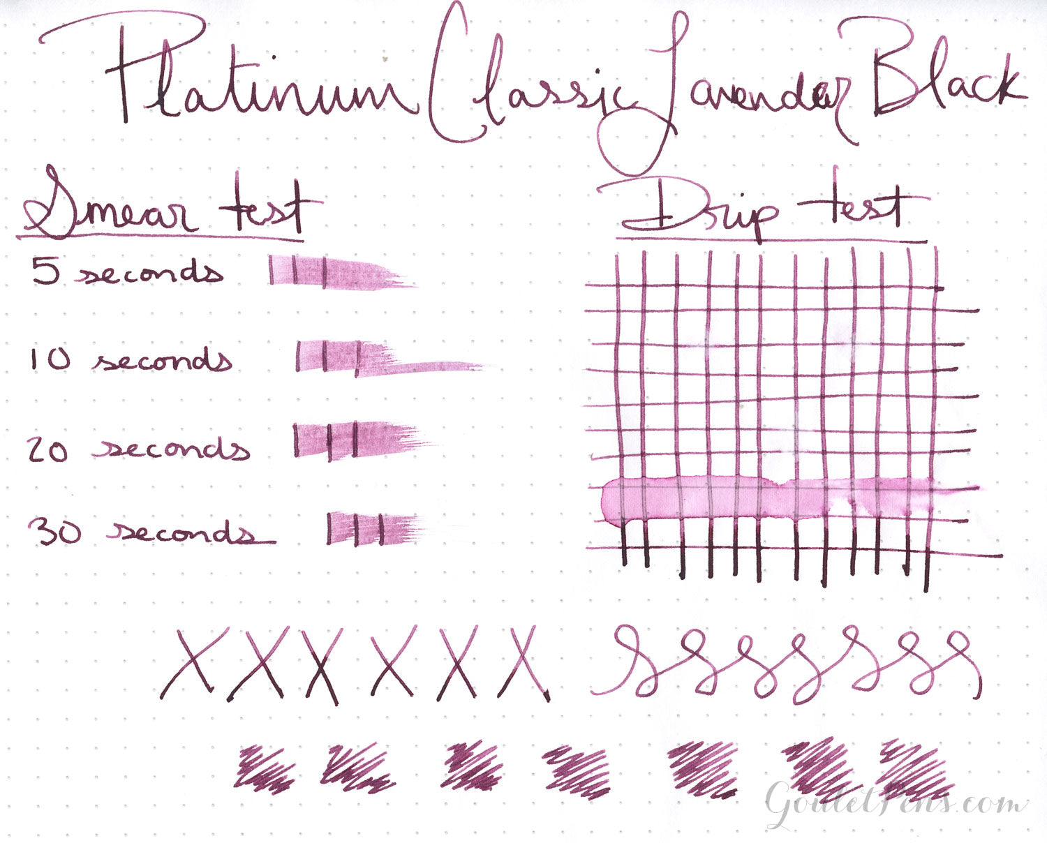 Platinum Classic Lavender Black fountain pen ink