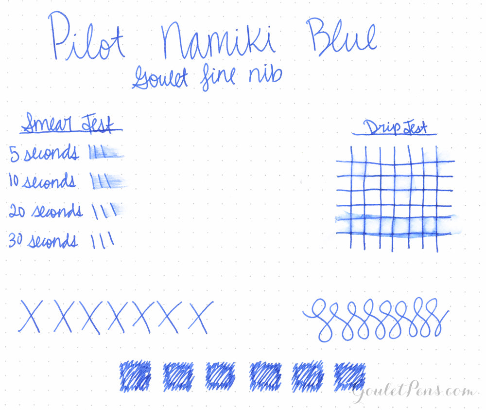 Pilot Namiki Blue fountain pen ink