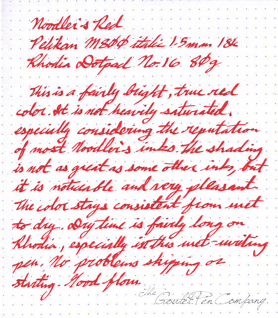 Noodler's Red fountain pen ink