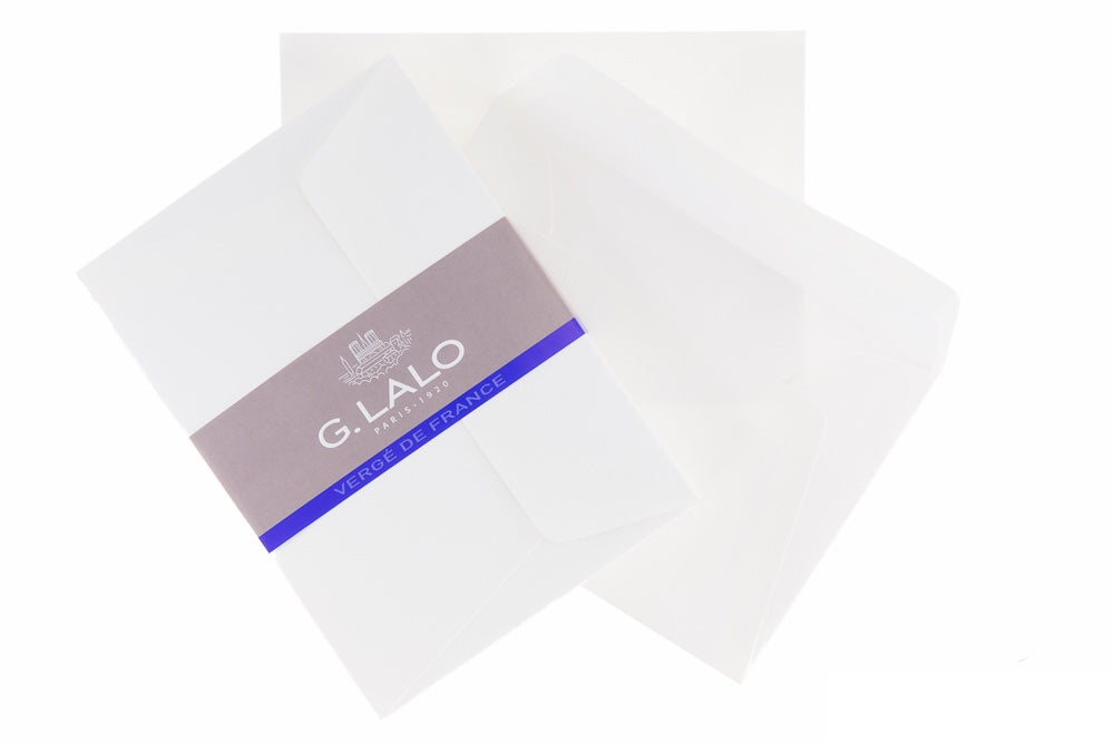 G. Lalo Vergé de France Small Envelopes - White (6.38 x 4.49)